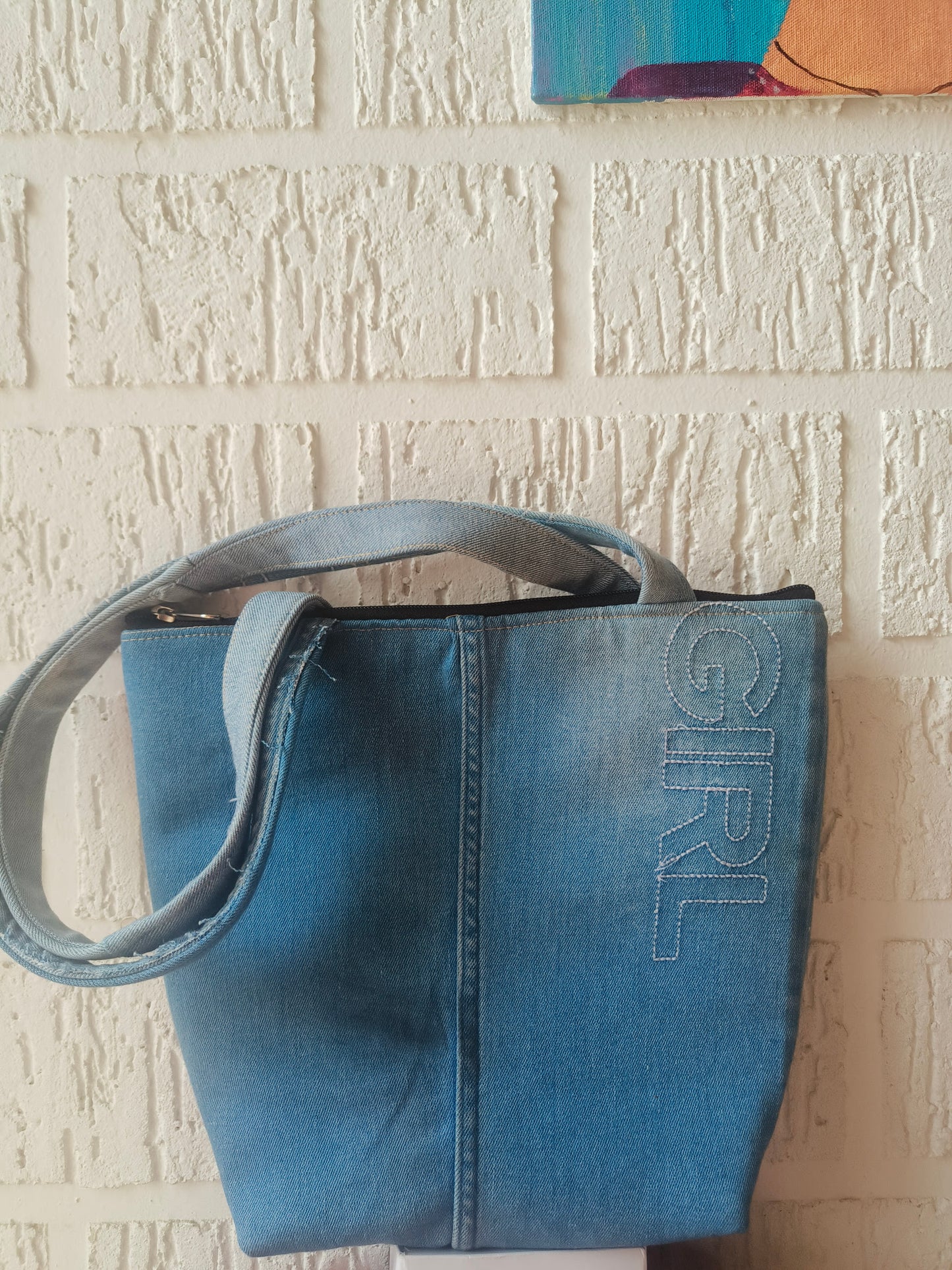 ReTote Denim Tote Bag - Spacious and Sustainable Upcycled Bag