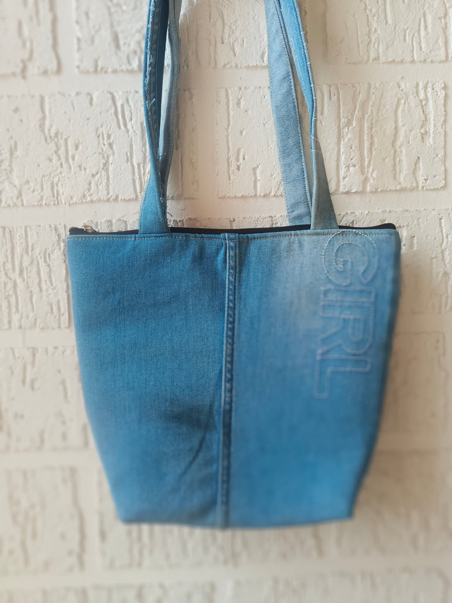 ReTote Denim Tote Bag - Spacious and Sustainable Upcycled Bag