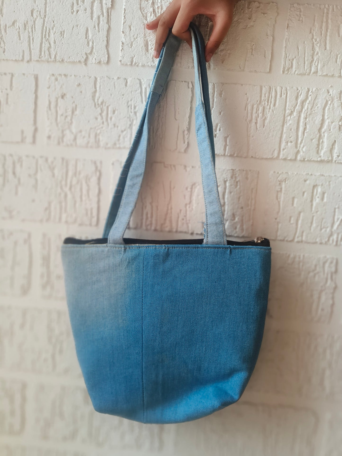 ReTote Denim Tote Bag - Spacious and Sustainable Upcycled Bag