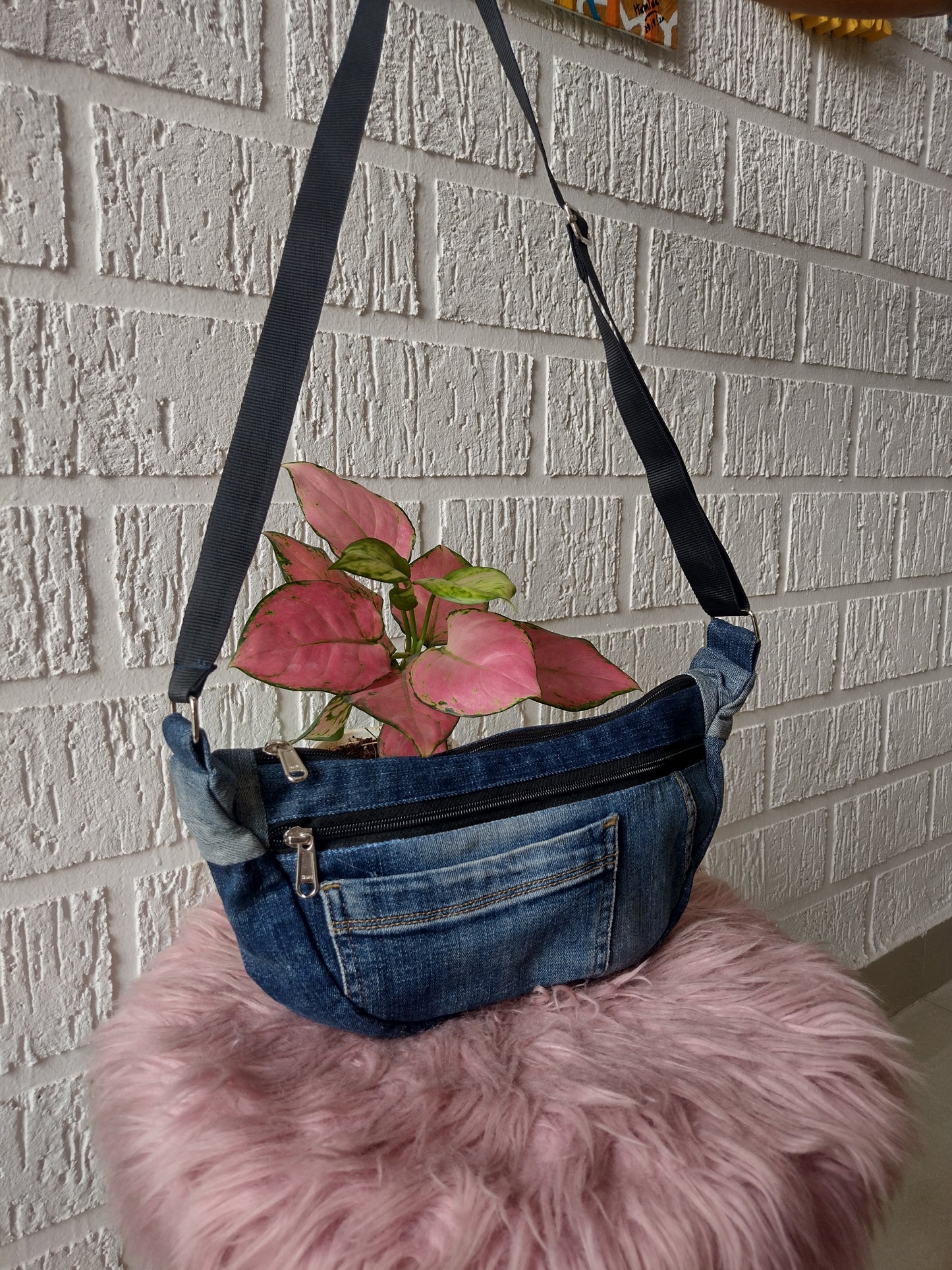 Denim Fanny Pack - Eco-Friendly and Empowering Upcycled Accessory