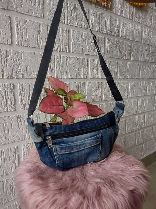 Denim Fanny Pack - Eco-Friendly and Empowering Upcycled Accessory