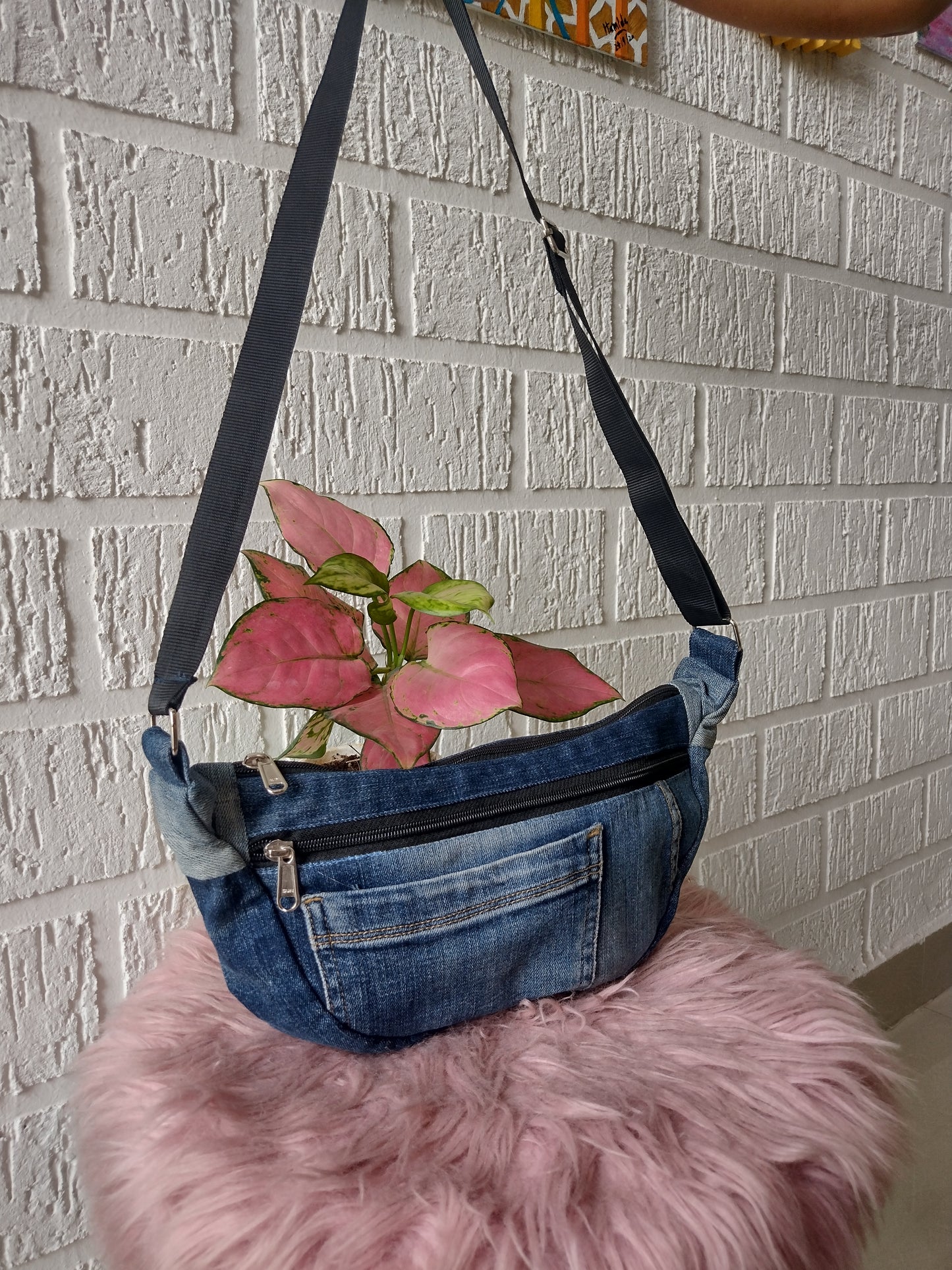 Denim Fanny Pack - Eco-Friendly and Empowering Upcycled Accessory