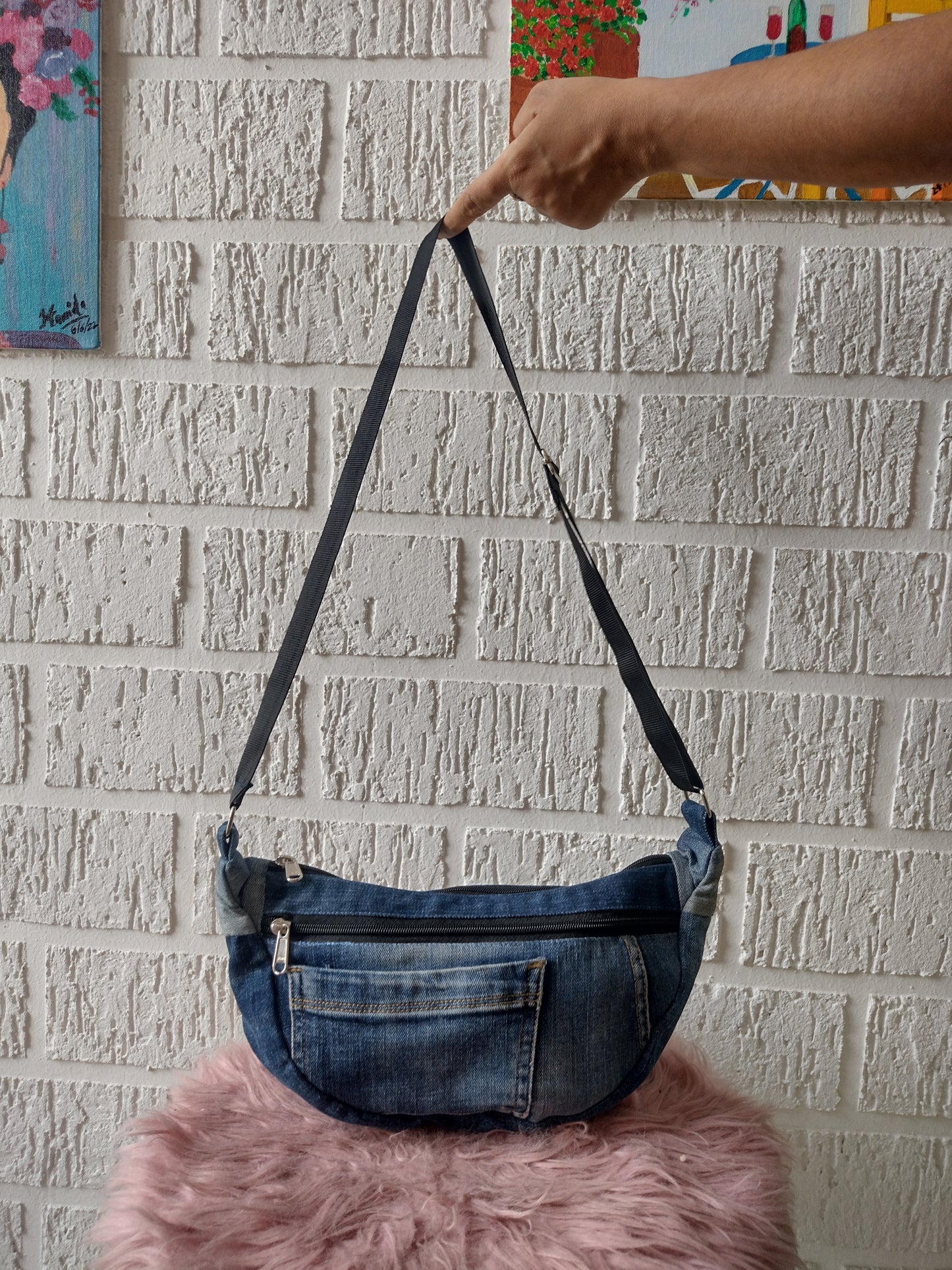 Denim Fanny Pack - Eco-Friendly and Empowering Upcycled Accessory